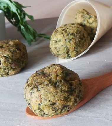 Polpette di pane e rucola