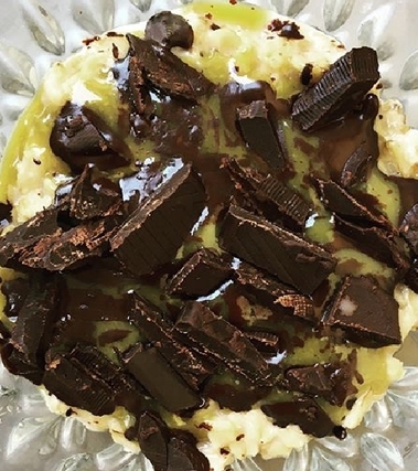 Overnight porridge ciocco pistacchio