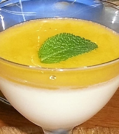 Panna cotta con topping all'arancia bimby