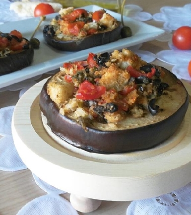 Medaglioni di melanzana alla napoletana