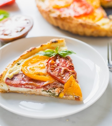 Quiche alla ricotta con pomodori