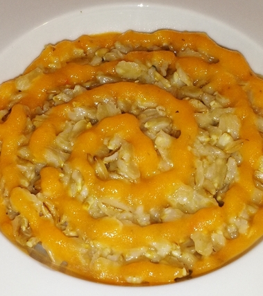 Porridge con crema di pomodoro