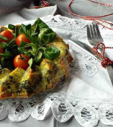Corona di frittata con bietole