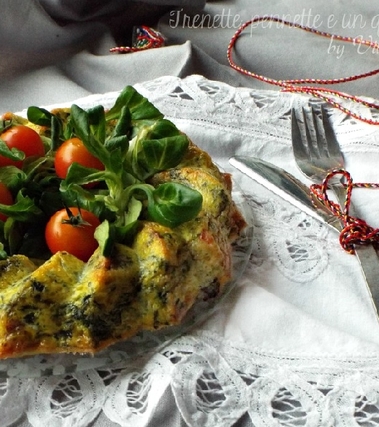 Corona di frittata con bietole