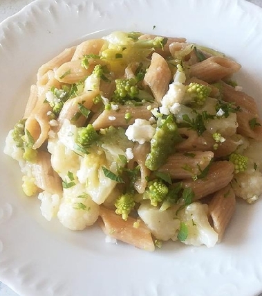 Pasta risottata ai due cavolfiori