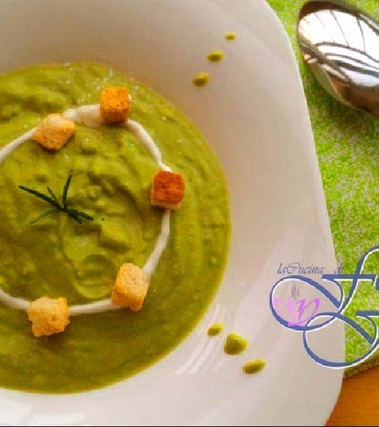 Vellutata di piselli e philadelphia