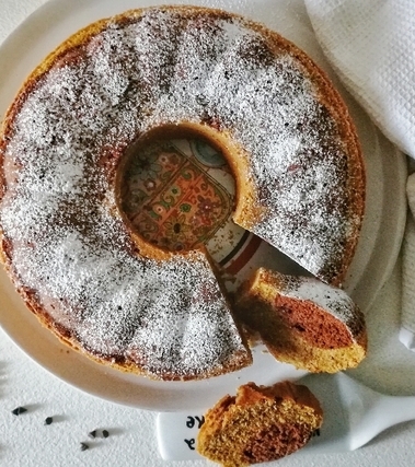 Ciambella bigusto, cioccolato e caffè