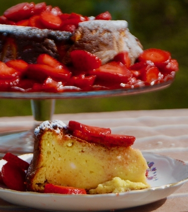 Torta morbida ricotta e fragole gluten free
