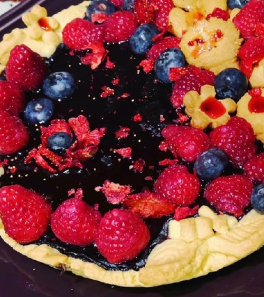 Halloween pie con budino di riso nero