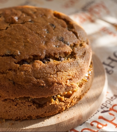 Torta zucca, castagne e cioccolato