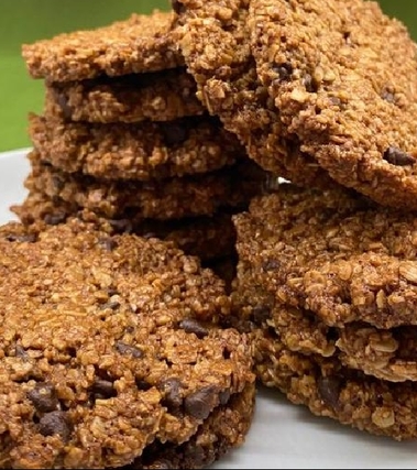 Biscotti avena integrale con gocce di cioccolato