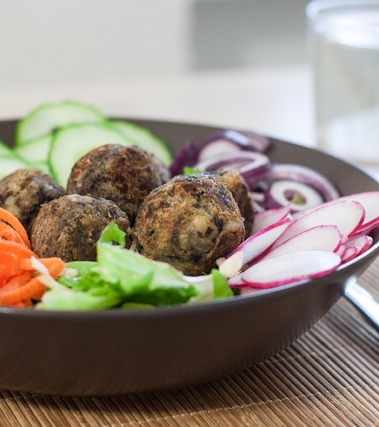 Polpette funghi e fagioli