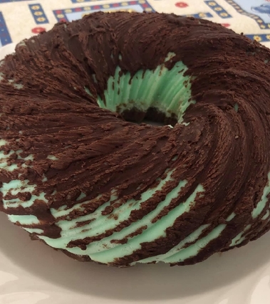 Bavarese moderna menta e cioccolato - torta tifone