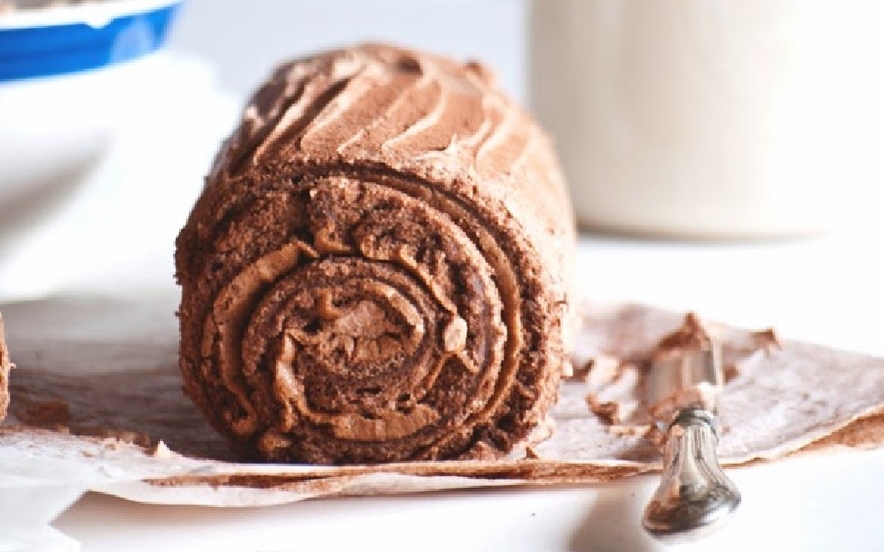 Choco gianduia cake roll