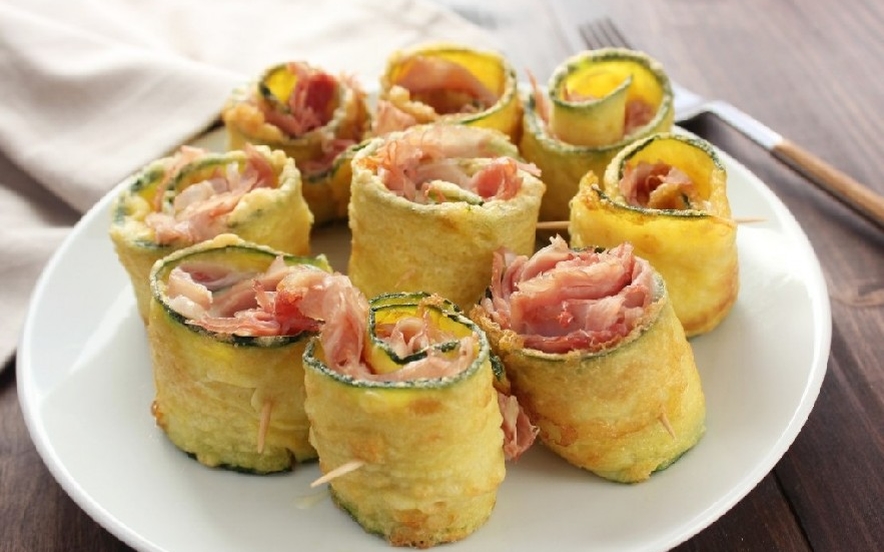 Involtini di zucchine fritte