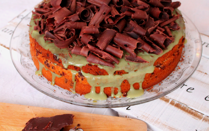 Torta delizia al pistacchio e cioccolato