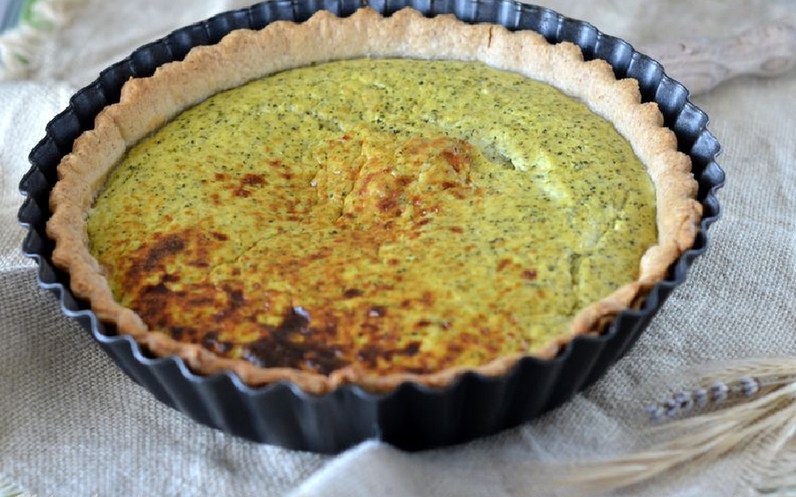 Quiche con ricotta e broccoli