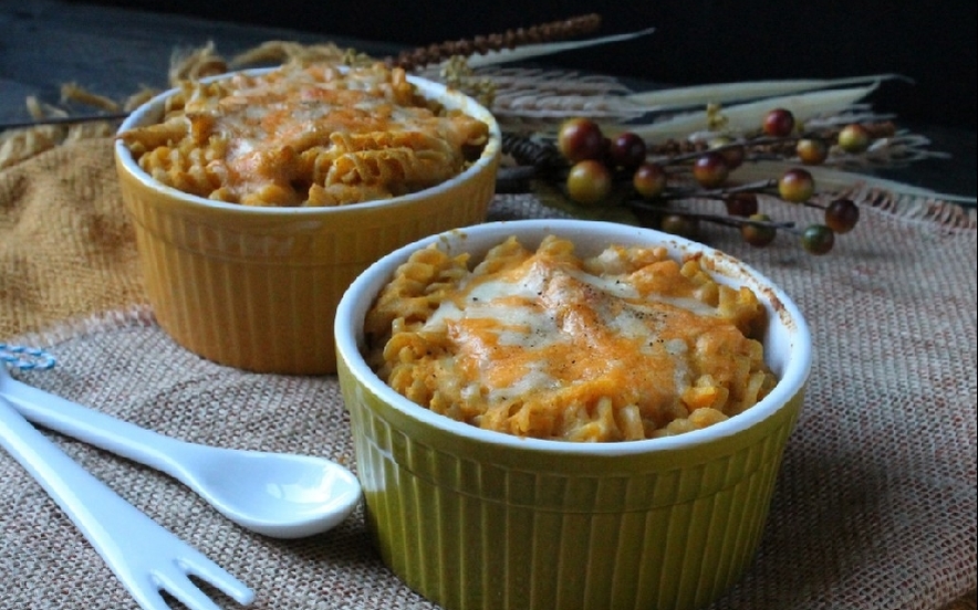 Pasta al forno con zucca e ricotta