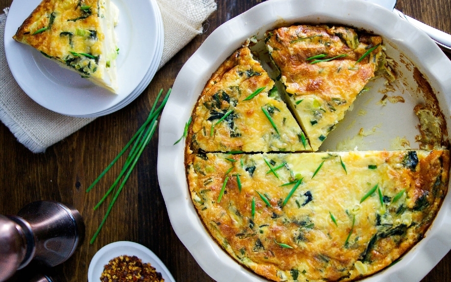 Quiche di patate con spinaci