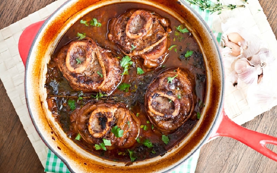 Ossobuco in salsa di vino rosso