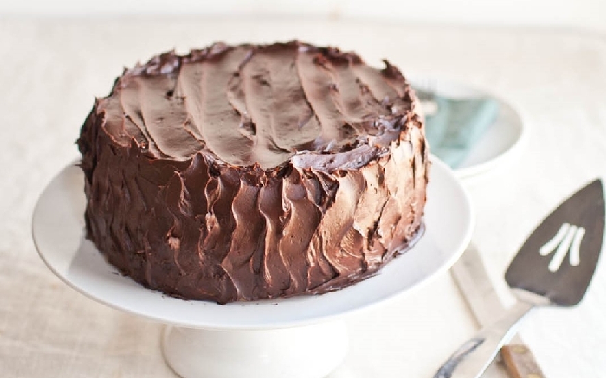 Torta integrale con ganache al cioccolato