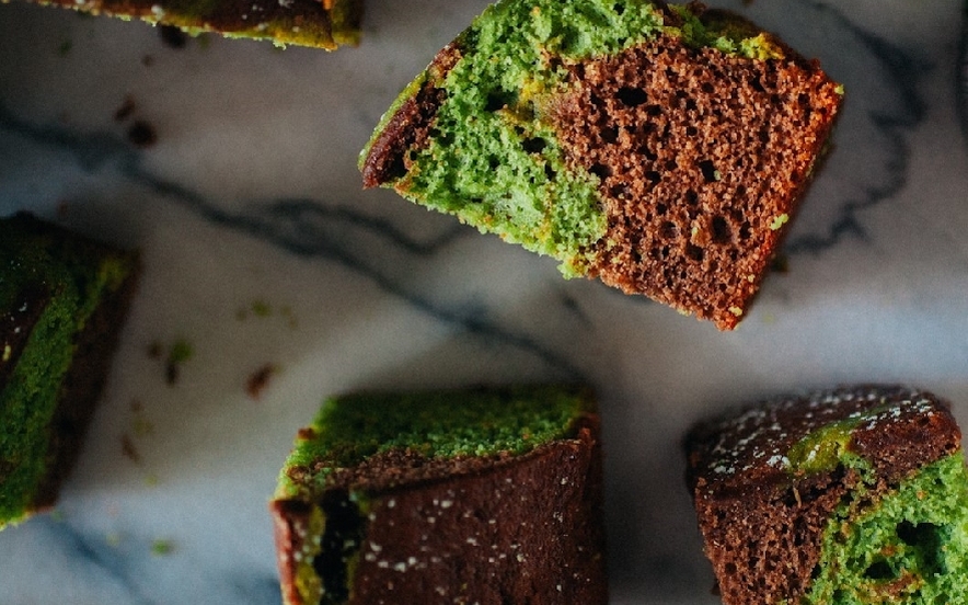 Ciambella al cioccolato e al te verde