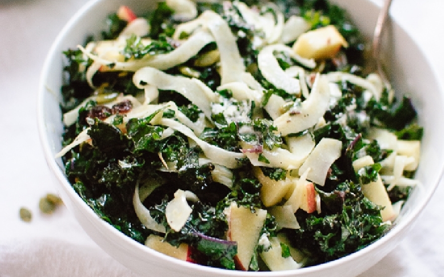 Insalata di cavoli ricci, finocchi e mele