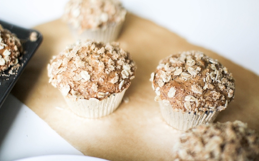 Muffin con avena e banana