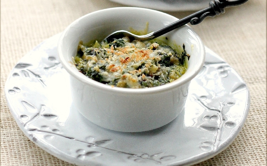 Gratin di zucchine e spinaci