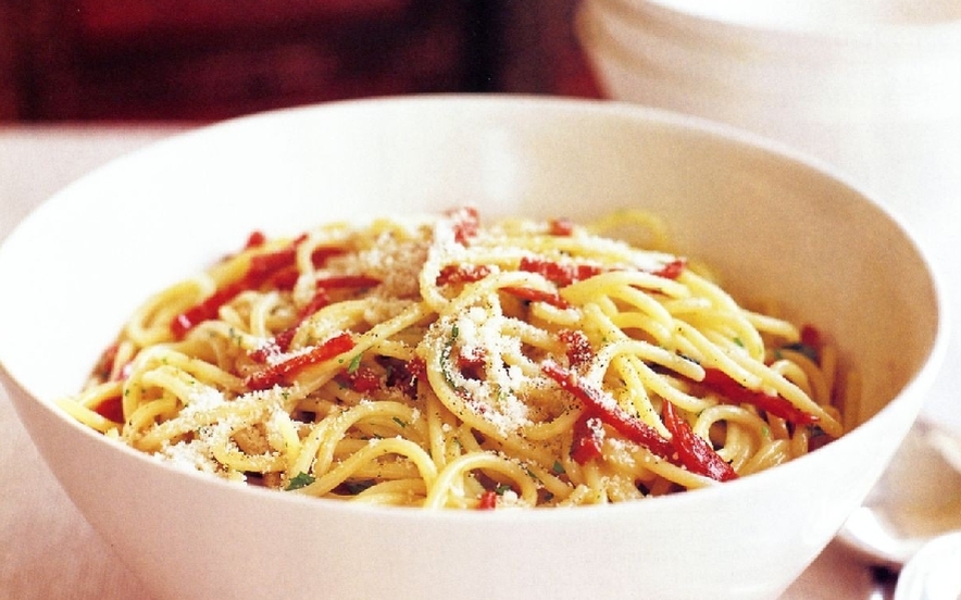 Spaghetti al salame gentile