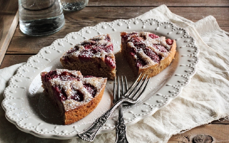 Torta integrale alle fragole