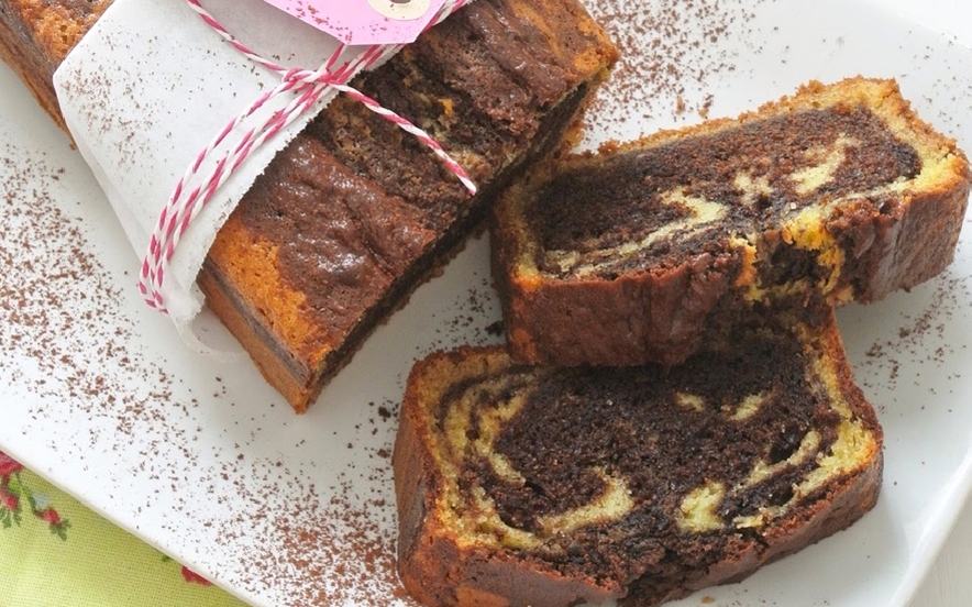 Cake al mascarpone variegato al cacao e caffè