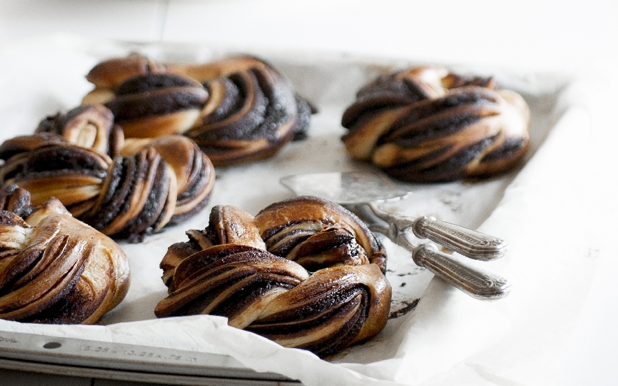 Coroncine di brioche al cacao