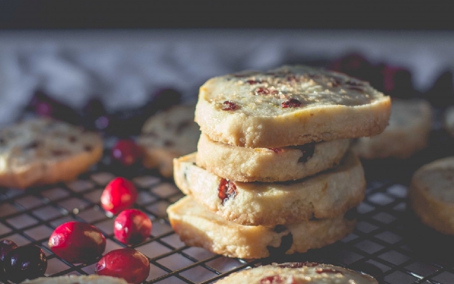 Biscotti di pasta frolla ai mirtilli