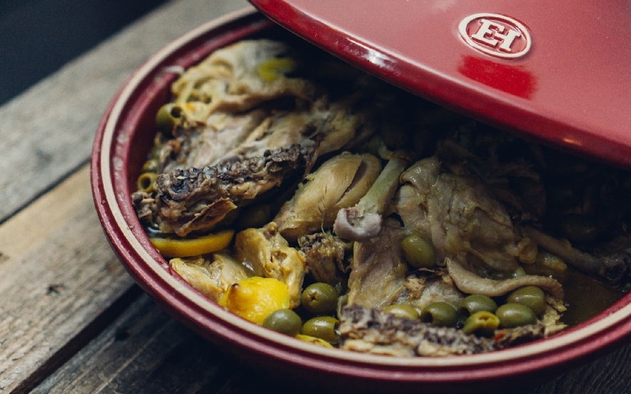 Tajine di pollo, limone e olive