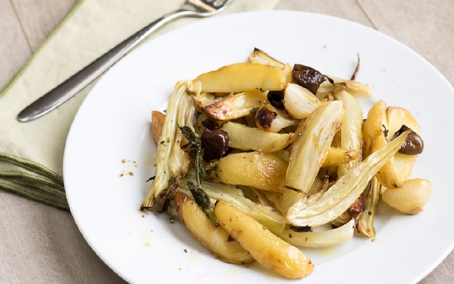 Grecata di patate e finocchi