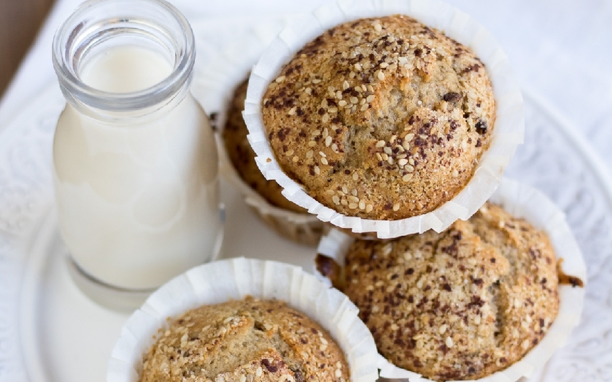 Muffin banana e sesamo vegan