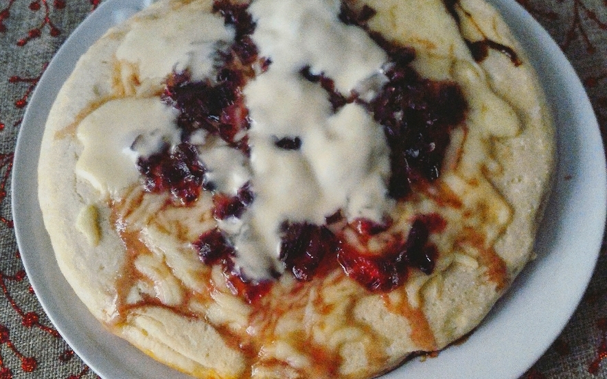 Focaccia in padella con cipolla caramellata