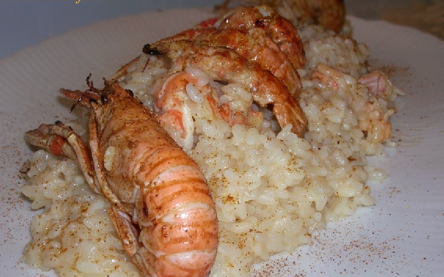 Risotto scampi e prosecco