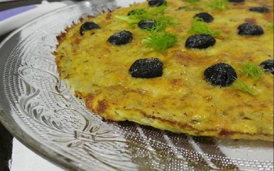 Frittata ai finocchi e olive nere