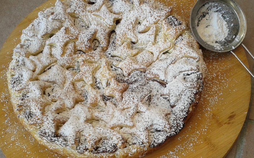 Torta di pasta sfoglia con nutella e mascarpone