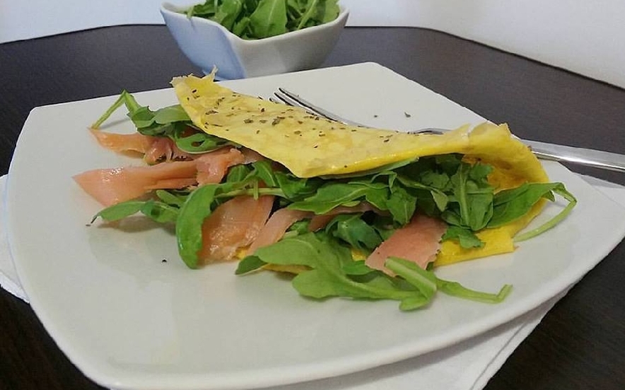 Omelette rucola e salmone