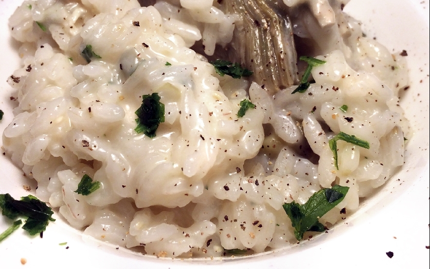 Risotto ai carciofi e gorgonzola