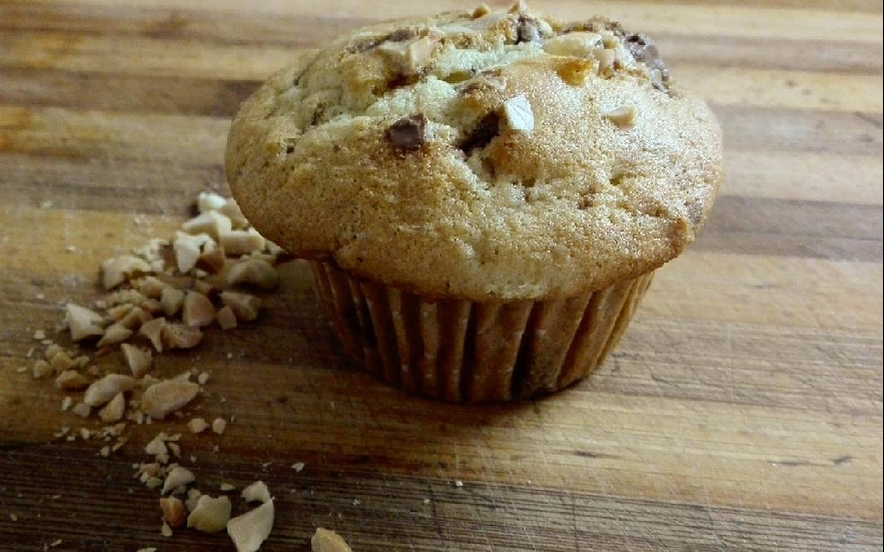 Muffin cioccolato e arachidi