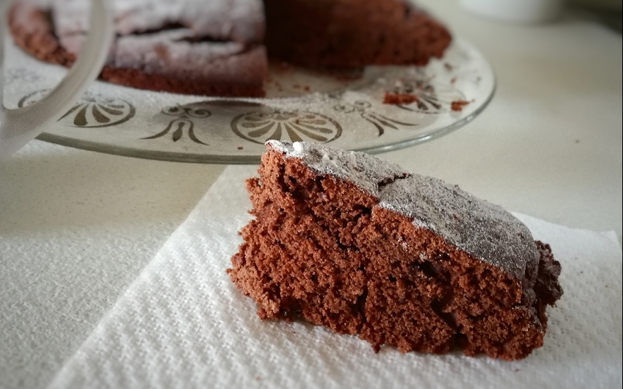 Torta all'acqua cioccolato e arance