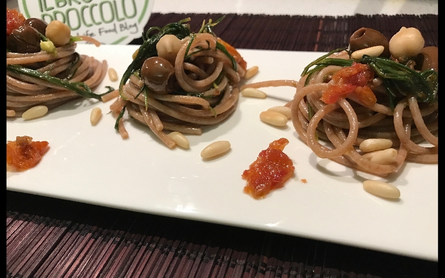 Spaghetti farro agli agretti