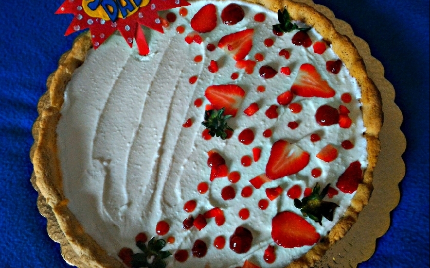 Crostata integrale con mousse al formaggio