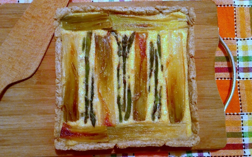 Crostata salata porri e asparagi