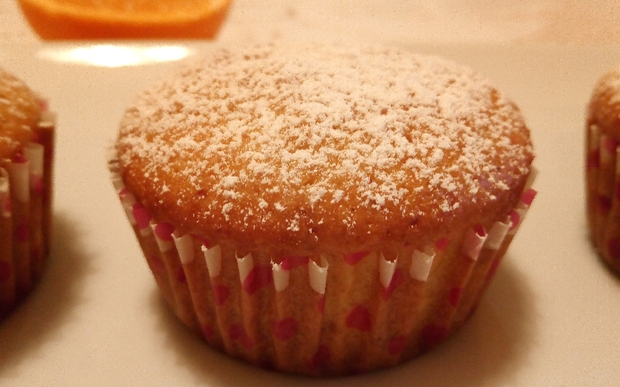 Muffin arancia e mandorle all'olio extravergine