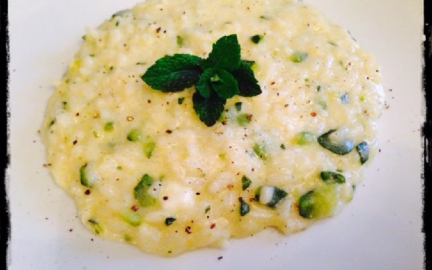 Risotto con philadelphia, zucchine e menta